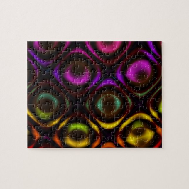 Glas | Rainbow Fraktal Art Puzzle (Horizontal)