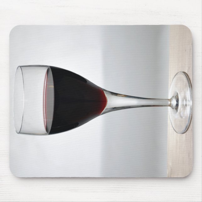 Glas Rotwein Mousepad (Vorne)
