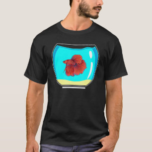 Glas-Schale-Betta-Fisch-Betta-Fisch-Idee-Fisch-Hau T-Shirt
