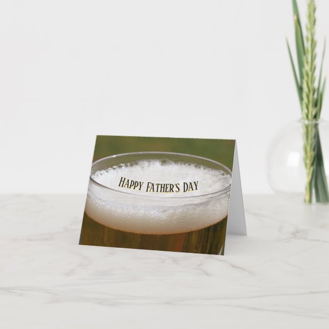 Glas Schaumbier Vatertag Karte (Vorderseite)
