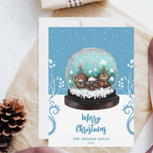 Glas-Schneeball Winterdorf Laub Weihnachten