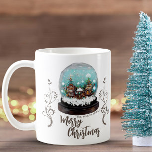 Glas-Schneeball-Winterdorf-Laub Weihnachten Kaffeetasse