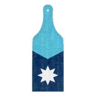 Glas-Schneidbrett-Paddel mit Flagge Minnesota Schneidebrett