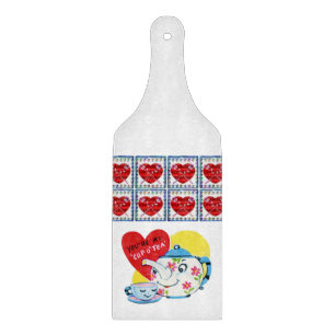 Glas Schneidbrett Valentinstag Schneidebrett