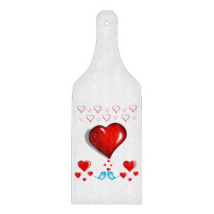 Glas Schneidbrett Valentinstag Schneidebrett