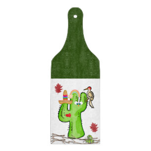 Glas Schneidbrett Vogel Kaktus Schneidebrett