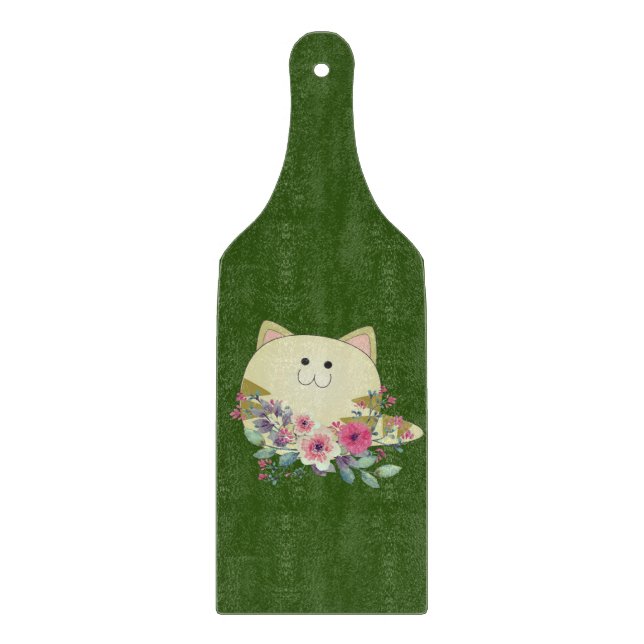 Glas-Schneidebrett KatzenMeow Schneidebrett (Vorderseite)