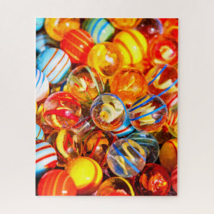 Glas spielt Marmor farbenfroh Puzzle