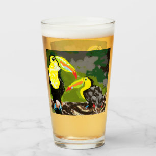 Glas Tasse : Tropische Vögel