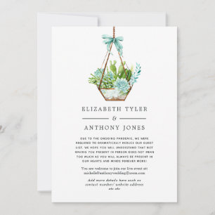 Glas-Terrarium-Sukkulenten reduzierte Gästeliste Ankündigung