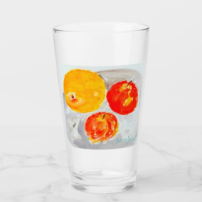 Glas Tumblers Fruchtdesign (Vorderseite)