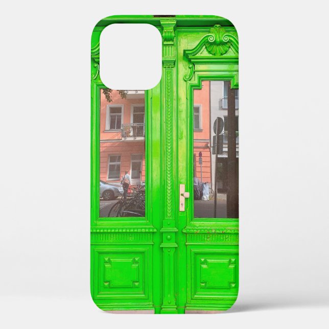 GLAS-TÜR AUS GRÜNEM HOLZ Case-Mate iPhone HÜLLE (Rückseite)