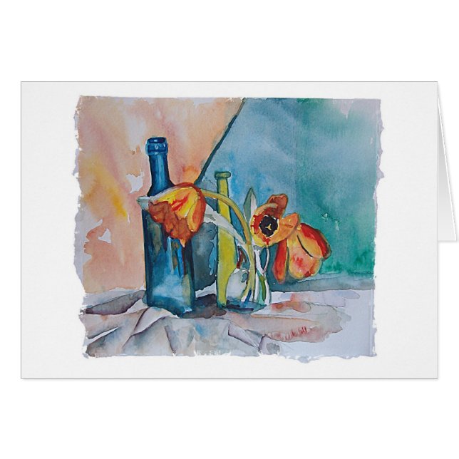 Glas und Tulpen (Vorderseite (Horizontal))