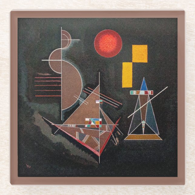 Glas UNTERSETZER - Abstrakt - Wassily Kandinsky (Vorderseite)