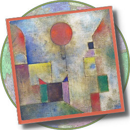 GLAS-UNTERSETZER - "Roter Ballon" von Künstler Pau Glasuntersetzer
