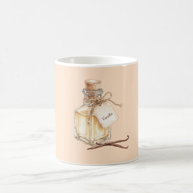 Glas Vanille Kaffeetasse (Mittel)