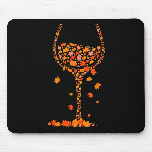 Glas von Weinahorn Herbst Herbst Sonnenschein W Mousepad (Vorne)