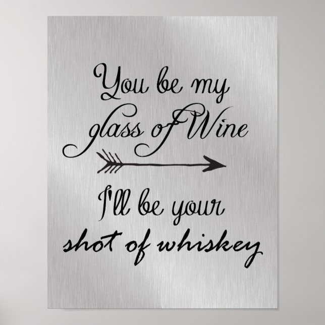 Glas von Whiskey Poster (Vorne)