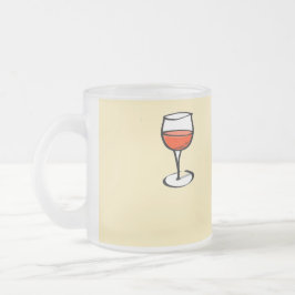 Glas Wein auf Orange Mattglastasse