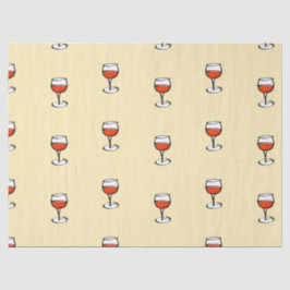 Glas Wein auf Orange Seidenpapier