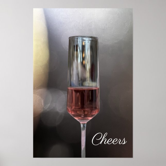Glas Wein Fotoplakat Poster (Vorne)
