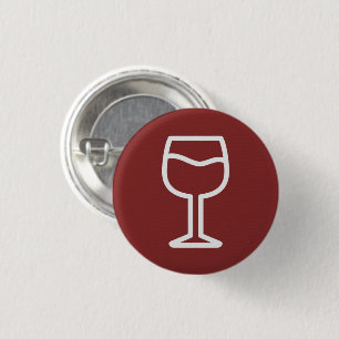 Glas Wein Knopf Button