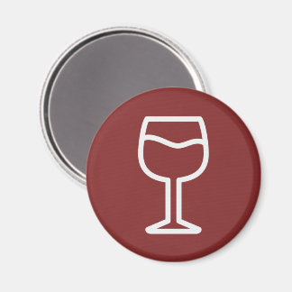 Glas Wein Magnet