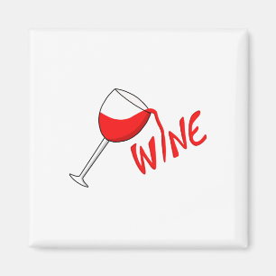 Glas Wein Magnet