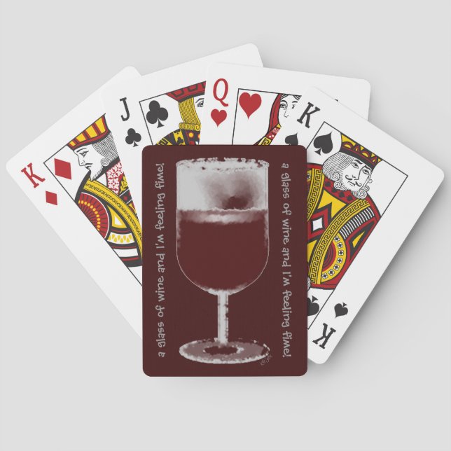 Glas Wein Spielkarten (Rückseite)
