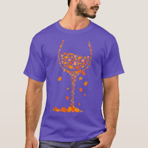 Glas Weinahle Blätter Herbst Sonnenschein W T-Shirt