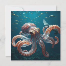 Glasartige Oktopus im tiefen Meer Mitteilungskarte