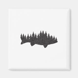 Glasaugenbarsch-Angeln Sauger Angler Kiefernwald Magnet