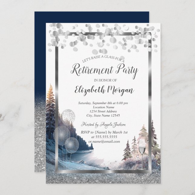 Glasballons, Landschaftsschutz Einladung (Vorne/Hinten)