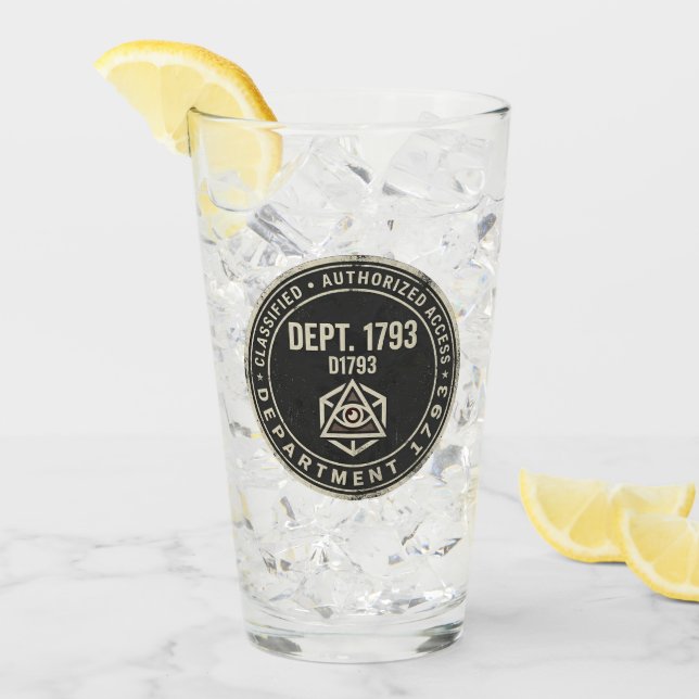 Glasbecher Department 1793 Glas (Vorderseite Ice)