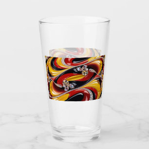 Glasbecher mit belgischen Farben Glas