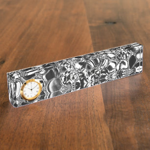 Glasblasen oder Metallblasen, die dunkelster sind? Namensplakette