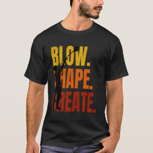 Glasbläser Blasebalgie Blasebalgform Creme T-Shirt