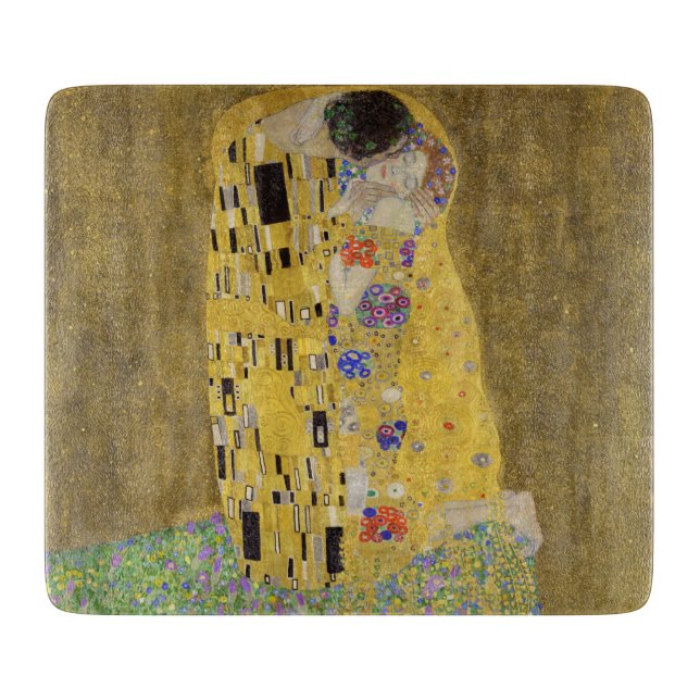 GLASCHOPPER: GUSTAV KLIMT: DIE KISS SCHNEIDEBRETT (Vorderseite)