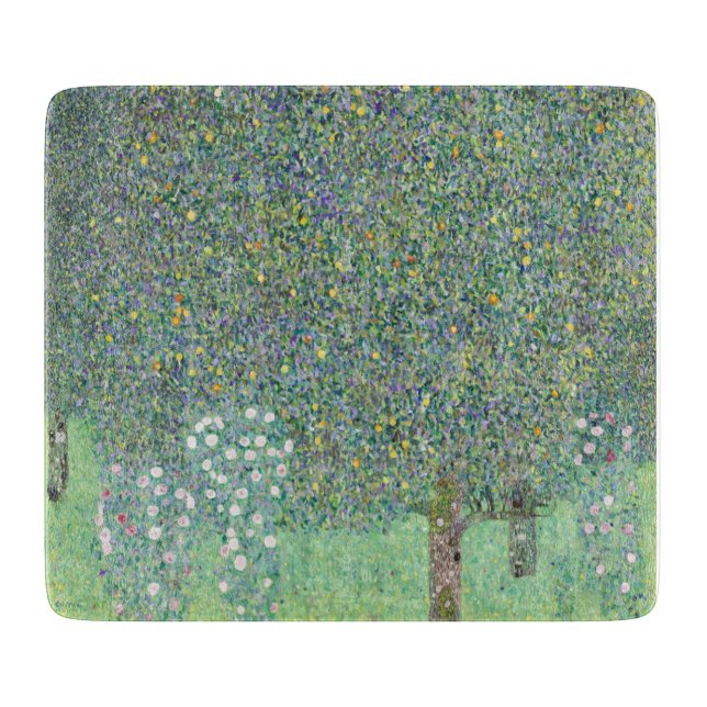 GLASCHOPPER: GUSTAV KLIMT: ROSEBUSHES SCHNEIDEBRETT (Vorderseite)