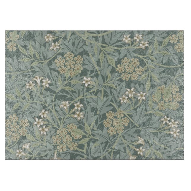 GLASCHOPPER : WILLIAM MORRIS : JASMINE SCHNEIDEBRETT (Vorderseite)