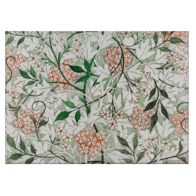 GLASCHOPPER : WILLIAM MORRIS : JASMINE SCHNEIDEBRETT (Vorderseite)