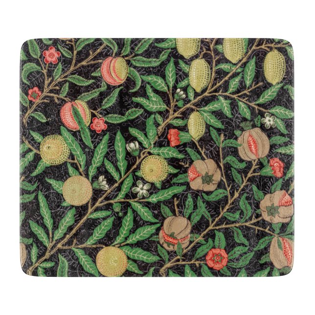 GLASCHOPPER: WILLIAM MORRIS POMEGRANATE SCHNEIDEBRETT (Vorderseite)