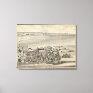 Glascock Wohnsitz, die Station des Schwarzen Leinwanddruck