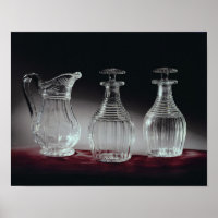 Glasdekanter und -krug, a.n.g., c.1840