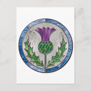 Glasdistel Postkarte