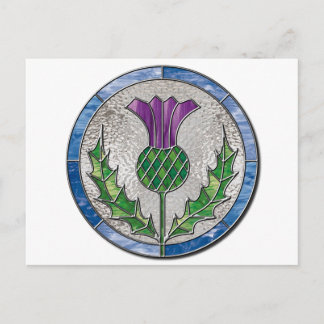 Glasdistel Postkarte
