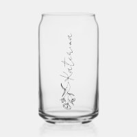 Glasdose mit Namen Elegante Blumendesign
