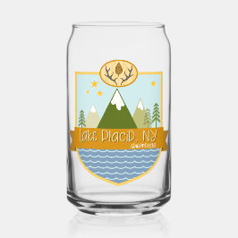 Glasdose: Plattensee NY Abzeichen Dosenglas