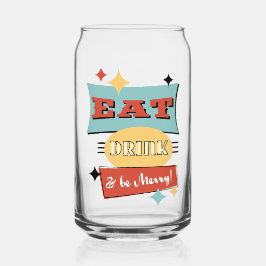 Glasdose: Trinken und Merry Retro Mitte des Jahrhu Dosenglas