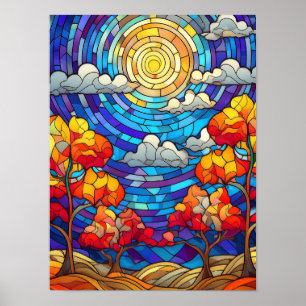 Glaseffekt, modernes Digital Art Poster, Wall Art Poster